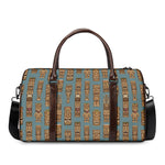 Tiki Totem Pattern Print Duffle Bag