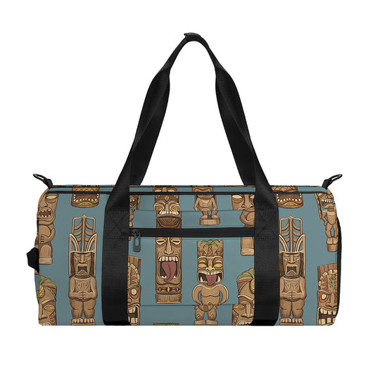 Tiki Totem Pattern Print Gym Bag