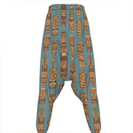 Tiki Totem Pattern Print Hammer Pants