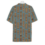 Tiki Totem Pattern Print Hawaiian Shirt