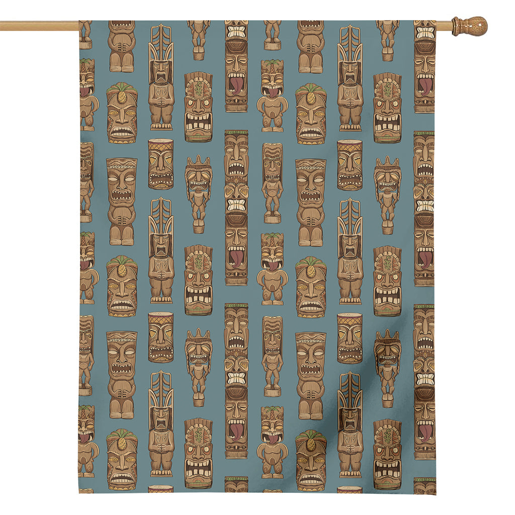 Tiki Totem Pattern Print House Flag