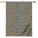 Tiki Totem Pattern Print House Flag
