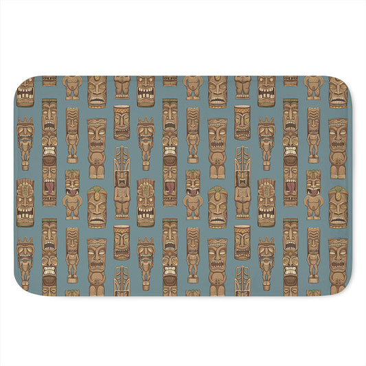 Tiki Totem Pattern Print Indoor Door Mat