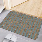 Tiki Totem Pattern Print Indoor Door Mat