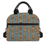 Tiki Totem Pattern Print Insulated Lunch Bag