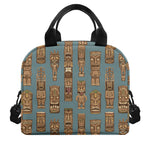 Tiki Totem Pattern Print Insulated Lunch Bag