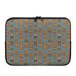 Tiki Totem Pattern Print Laptop Sleeve