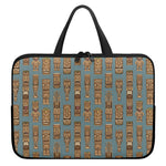 Tiki Totem Pattern Print Laptop Sleeve With Handle