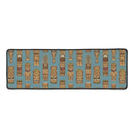 Tiki Totem Pattern Print Long Kitchen Mat