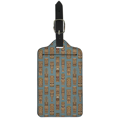 Tiki Totem Pattern Print Luggage Tag