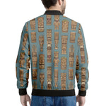 Tiki Totem Pattern Print Men's Bomber Jacket
