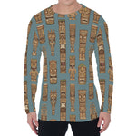 Tiki Totem Pattern Print Men's Long Sleeve T-Shirt