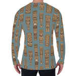Tiki Totem Pattern Print Men's Long Sleeve T-Shirt
