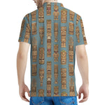 Tiki Totem Pattern Print Men's Polo Shirt