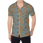 Tiki Totem Pattern Print Men's Shirt