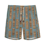 Tiki Totem Pattern Print Men's Sports Shorts