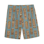 Tiki Totem Pattern Print Men's Sports Shorts