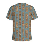 Tiki Totem Pattern Print Men's Sports T-Shirt