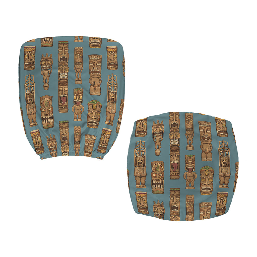 Tiki Totem Pattern Print Office Chair Cover