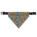 Tiki Totem Pattern Print Over The Collar Dog Bandana