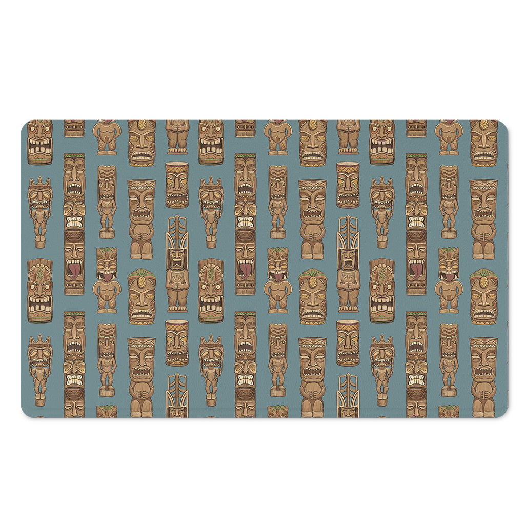 Tiki Totem Pattern Print Polyester Doormat