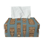 Tiki Totem Pattern Print Rectangle Tissue Box Cover