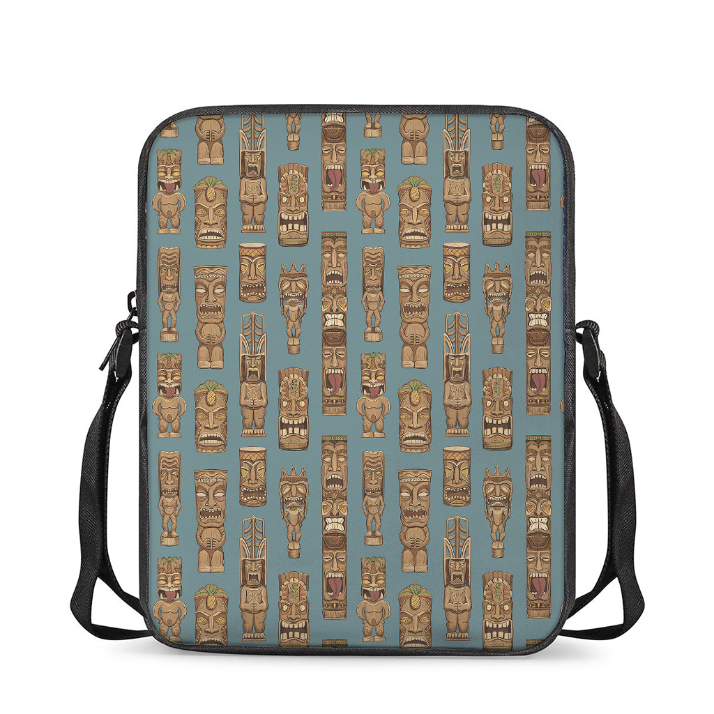 Tiki Totem Pattern Print Rectangular Crossbody Bag