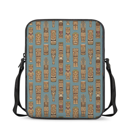 Tiki Totem Pattern Print Rectangular Crossbody Bag