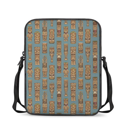 Tiki Totem Pattern Print Rectangular Crossbody Bag