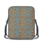 Tiki Totem Pattern Print Rectangular Crossbody Bag