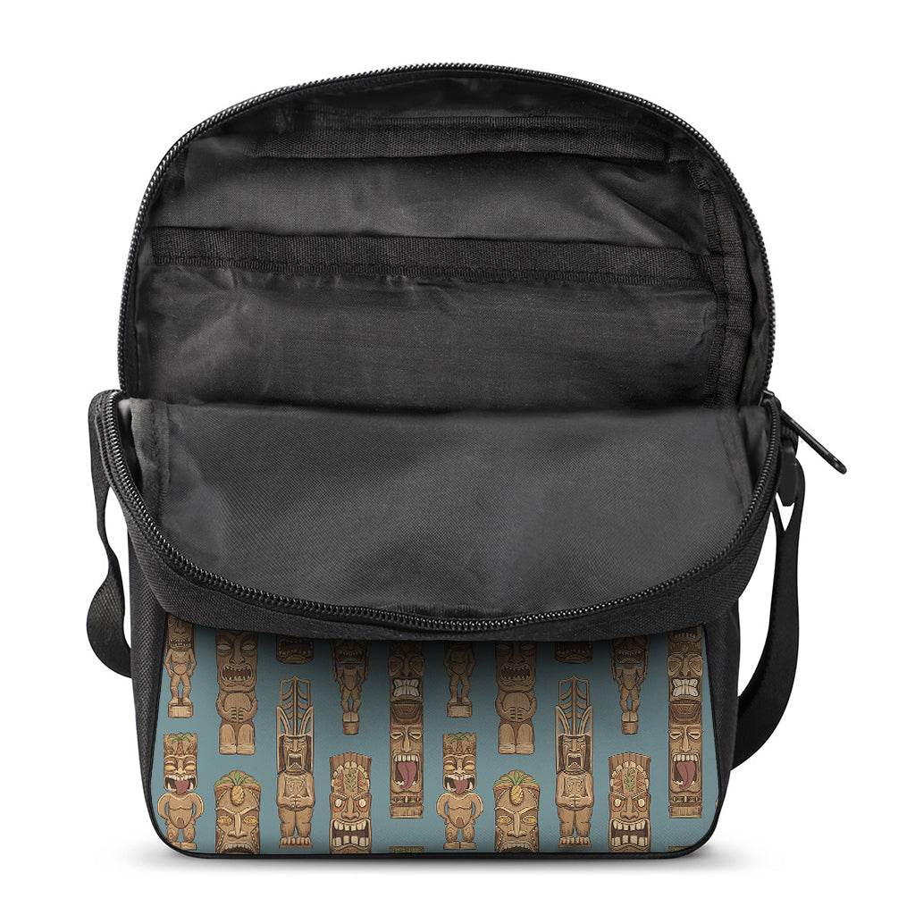 Tiki Totem Pattern Print Rectangular Crossbody Bag