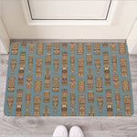 Tiki Totem Pattern Print Rubber Doormat