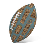 Tiki Totem Pattern Print Rugby Ball