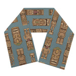 Tiki Totem Pattern Print Scarf