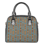 Tiki Totem Pattern Print Shoulder Handbag