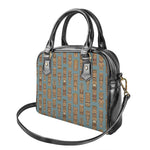 Tiki Totem Pattern Print Shoulder Handbag