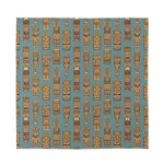 Tiki Totem Pattern Print Silk Bandana