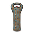 Tiki Totem Pattern Print Single Neoprene Wine Tote