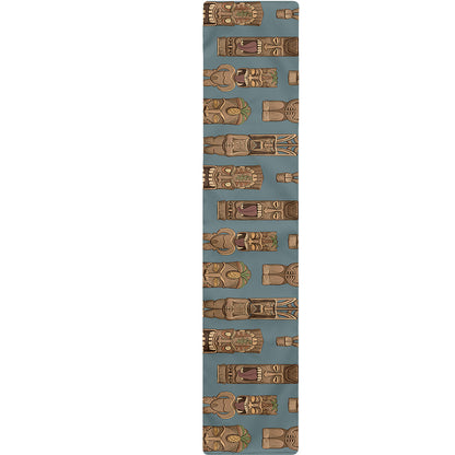 Tiki Totem Pattern Print Table Runner