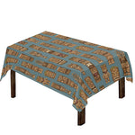 Tiki Totem Pattern Print Tablecloth