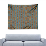 Tiki Totem Pattern Print Tapestry