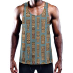 Tiki Totem Pattern Print Training Tank Top
