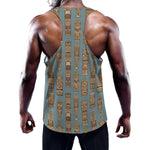 Tiki Totem Pattern Print Training Tank Top