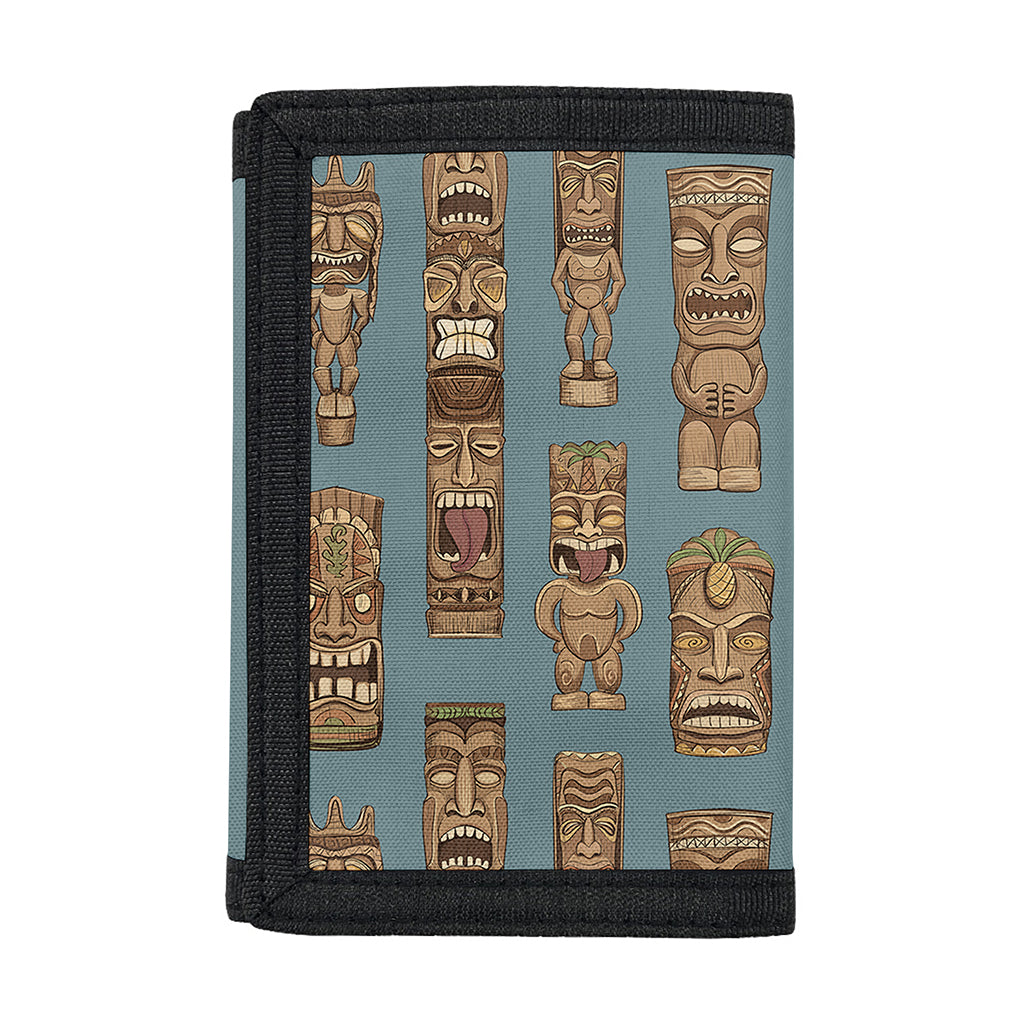 Tiki Totem Pattern Print Trifold Wallet