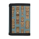 Tiki Totem Pattern Print Trifold Wallet