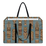 Tiki Totem Pattern Print Utility Tote Bag