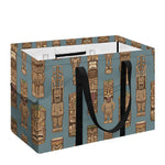 Tiki Totem Pattern Print Utility Tote Bag