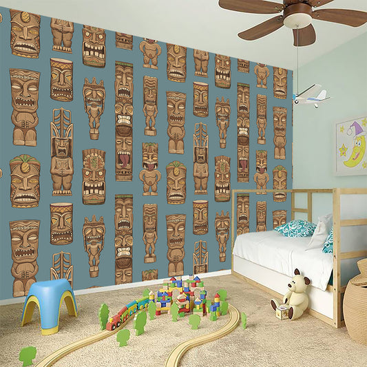 Tiki Totem Pattern Print Wall Sticker