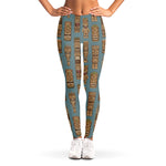 Tiki Totem Pattern Print Women's Leggings