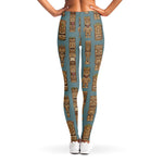 Tiki Totem Pattern Print Women's Leggings